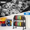 3D Printer Filament Storage Rack，2 Tiers Metal Filament Rack,Holds 12