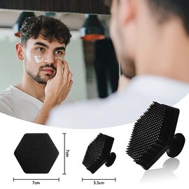 Cepillo de Limpieza Facial de Silicona, Cepillo Limpiador Facial Exfoliante para Hombres, La Suave Silicona Ayuda A Crear una Rica Espuma que Limpia e