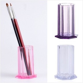 Octagonal acrylic brush holder and pen holder / 팔각 아크릴 브러쉬꽂이 펜꽂이