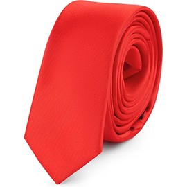 Ladeheid SP-5 Men's Narrow Tie, 150 x 5 cm - red