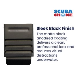 Scuba Diving Aluminum Weight Belt Buckle with 3 Slots, Black