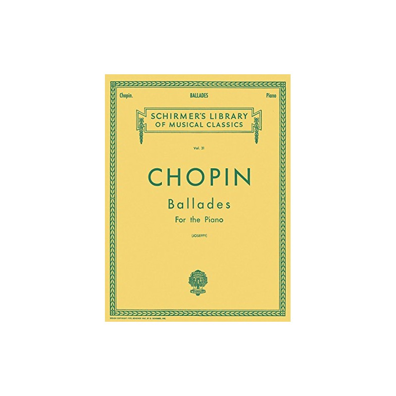 Ballades: Schirmer Library of Classics Volume 31 Piano Solo