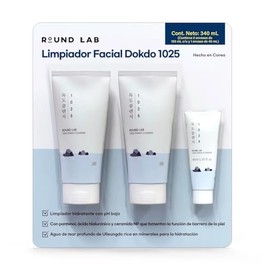 Round Lab 1025 Dokdo Cleanser Limpiador Facial Hidratante con pH Bajo. Kit de 2 de 150 ml  1 de 40 ml                                                 