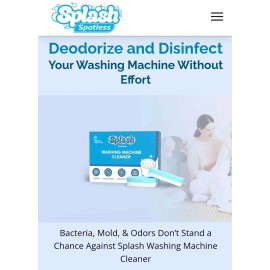 Splash Eco-Friendly Washing Machine Cleaner for HE Front Load & Top Load Washers