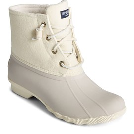 Sperry Women's Saltwater Rain Boot, Ivory, 8.5