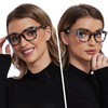 ZXYOO 3 Pack Oprah Style Reading Glasses for Women Blue