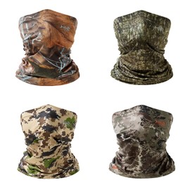 BASSDASH 4 Pack UPF 50+ UV Protection Neck Gaiter Sun Protector for Fishing Hunting Kayaking Hiking Cycling Outdoor