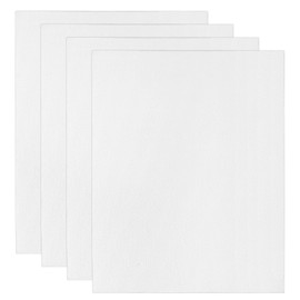 PATIKIL 12 x 9 inch Canvas for Painting, Pack of 4, 100% Cotton, Rectangular Triple Primed Canvas on Stretcher Frame for Acrylic, Oil and Tempera Paints, White
