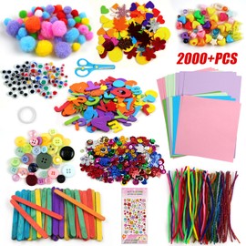 HOTUT Craft Kits for Kids, 2000+ Pcs Toddler Arts and Crafts for Kids,Arts and Crafts Supplies for Kids,Crafts for Kids Age 4-6, 6-8, 8-12 DIY School Supplies Materials Set Toys Gifts for Girls Boys