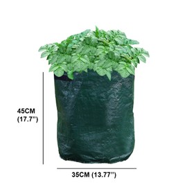 D.A.Y. Republic 2 Pack 42 Litre Potato Grow Bags, Ideal for Potatoes, Tomatoes, Carrots, Onions & All Other Vegetables and Herbs, Heavy Duty PVC Planting Pots with Handles