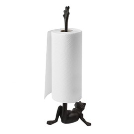 Tsnamay 16.54" Rustic Frog Toilet Paper Holders,Metal Toilet or Kitchen Paper Holder for Floor or Countertop
