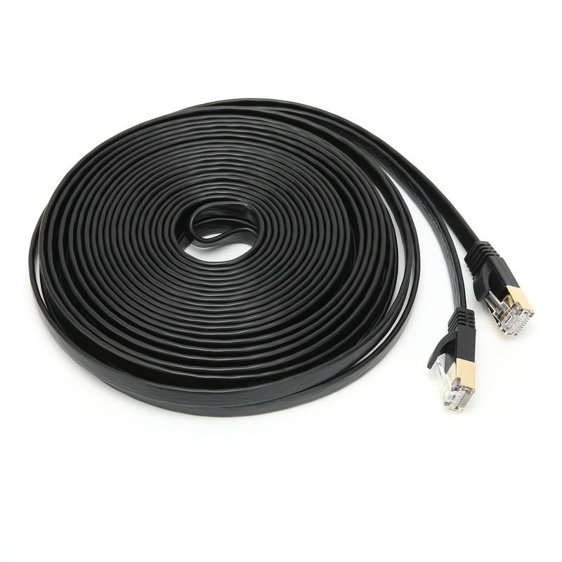 Network Cable 10 Gigabit Double Shielded CAT7 8‑Core Twisted Pair