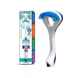 Action GuruNanda Dual Action Tongue Scraper (1 Pack), 2-in-1 Tongue Scraper NIP