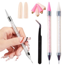 XUKZIMA 7-teiliges Set Dual Ended Strass Picker Punktierstift Dotting Pen Nail Art Tools für DIY Nagel Design und Dekoration