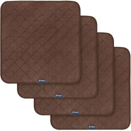Moonsea Waterproof Incontinence Chair Pads Quilted Seat Pads Cover 4 Pack 22"x21" Brown