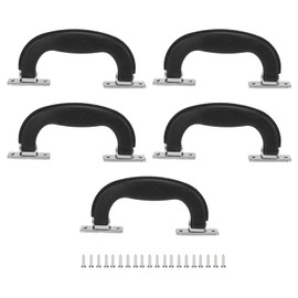 Tiradores de Plástico para Muebles, 5 Uds., Manija para Tirar del Maletero, Correa de Manija de Equipaje Vintage, Funda de Repuesto, Empuñadura para Maleta, Equipaje(Negro)