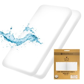 Lilly Belly Cot Bed Sheets | Waterproof Crib Sheets in Luxurious White Cotton | Ensuring Tranquil and Cozy Nights of Sweet Sleep with Cot Sheets 140 x 70 Fitted.
