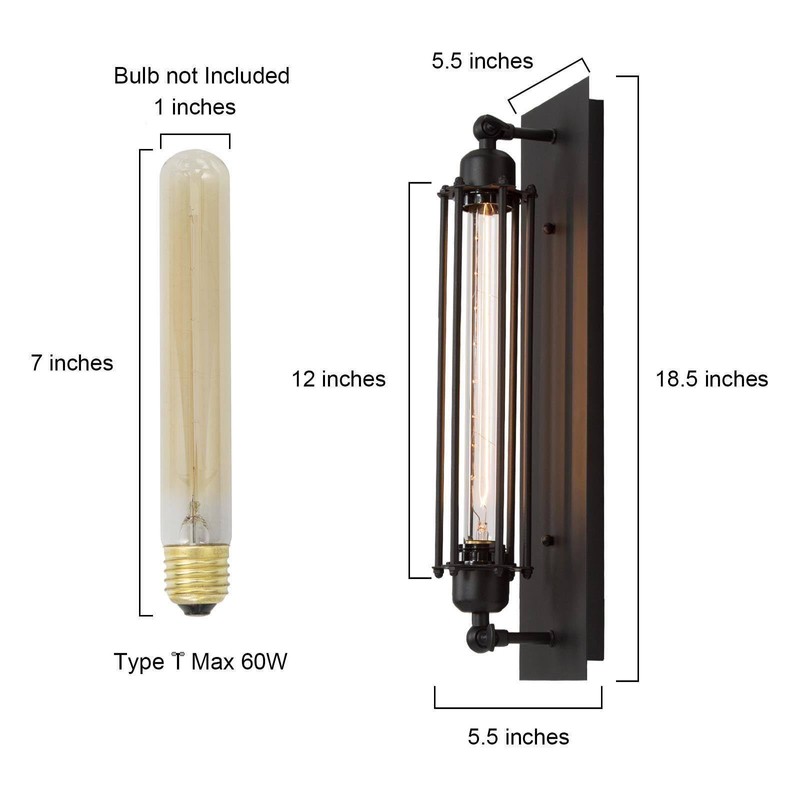 GEPOW Black Wall Sconces, 1-Light Modern Farmhouse Sconces Wall Lighting,