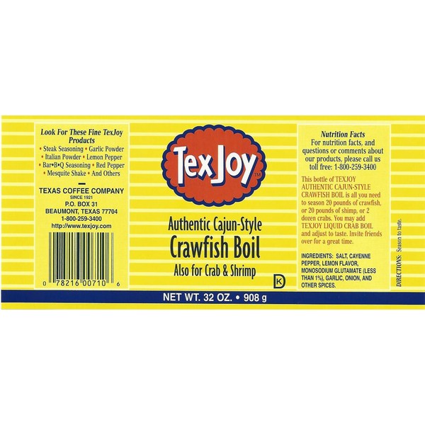 Texjoy Authentic Cajun-style Crawfish Boil (2 Pack) Two 32oz Containers