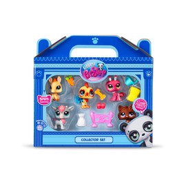 BANDAI Littlest Pet Shop Collectors 5 Pack Barnyard | The Pack Contains 5 LPS Mini Pet Toys 7 Accessories 1 Collector Card And 1 Virtual Code | Collectable Toys For Girls And Boys