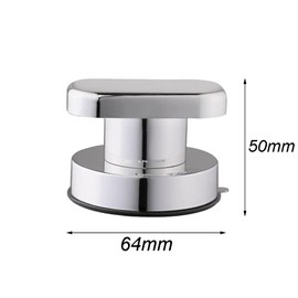 Zasvec Handle with Suction Cup, Pack of 2, Suction Cup Silver Door Handle, Suction Cup, Balcony Door Handle, Outdoor Door Handle, Balcony Door, Outdoor Handle with Strong Suction Cup for Bathroom,