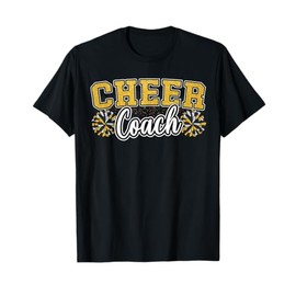 Loud Proud Cheer Coach Yellow Pom Poms Cheerleader Women T-Shirt