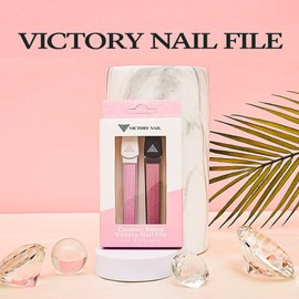 Victory Nail - Lima de uñas (2 unidades, cerámica), color rosa