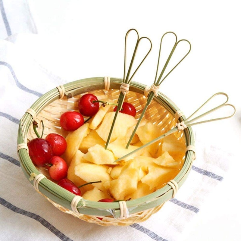 Cocktail Sticks Toothpicks Party Supplies Bamboo Picks Knot Skewers Toothpicks