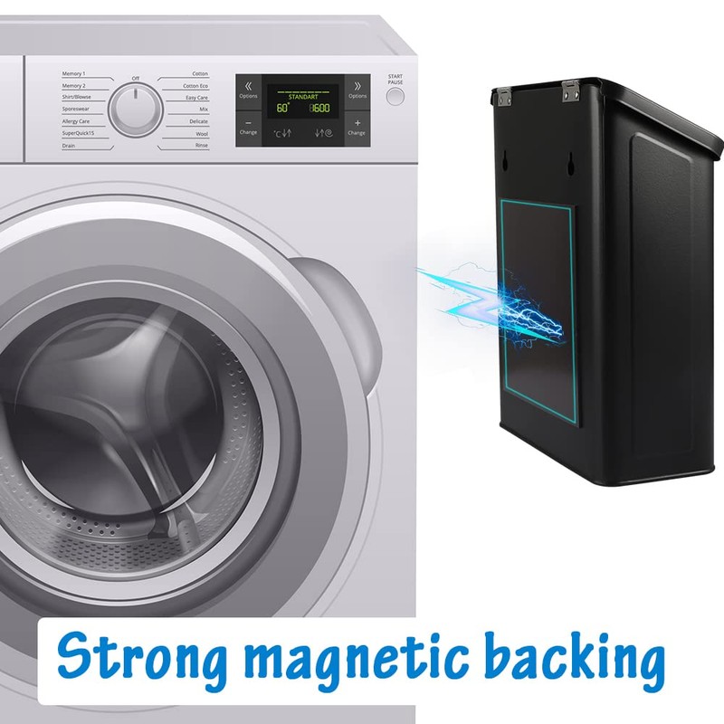 Picowe Magnetic Laundry Storage, Large Metal Lint Holder Bin with