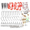 138 pcs Fishing Lure Baits Hook Copper Color Sinkers Weights