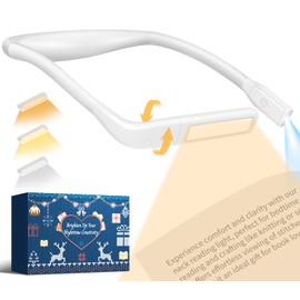 Neck Reading Light for Books in Bed - Book Light Teacher Gifts for Women Mum Her, Neck Light for Knitting Teenage Girls Gifts Christmas Stocking Fillers Women, Neck Torch Book Lover Gifts for Readers