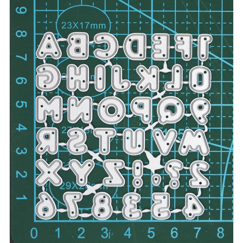 Uppercase Alphabet & Numbers + More Metal Cutting Dies Set,