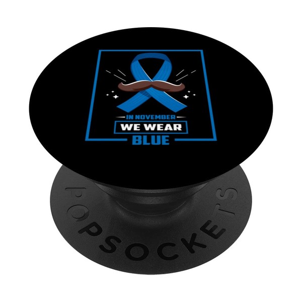 Im November tragen wir Blue Diabetes Awareness Moustache PopSockets mit