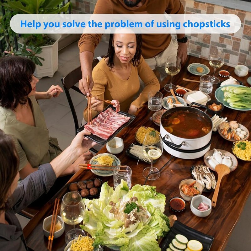 SHSHbuy Chopstick Helper, Set of 6 Chopsticks Trainer Helper, Reusable
