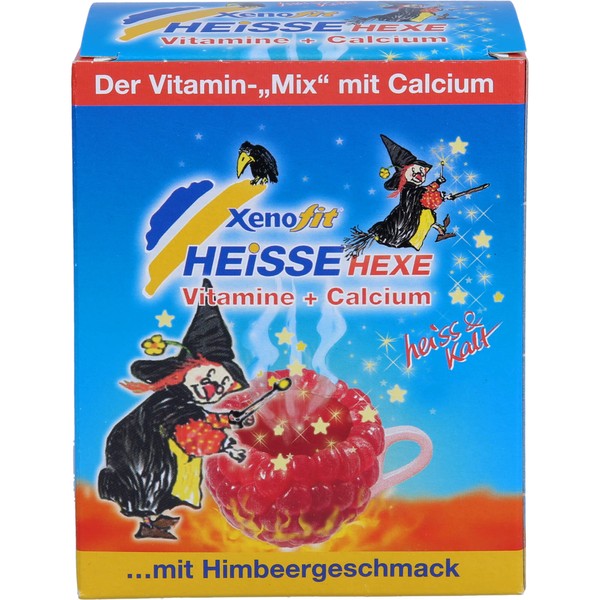 Xenofit Heiße Hexe Vitamine + Calcium Pulver mit Himbeergeschmack, 10 pcs. Sachets