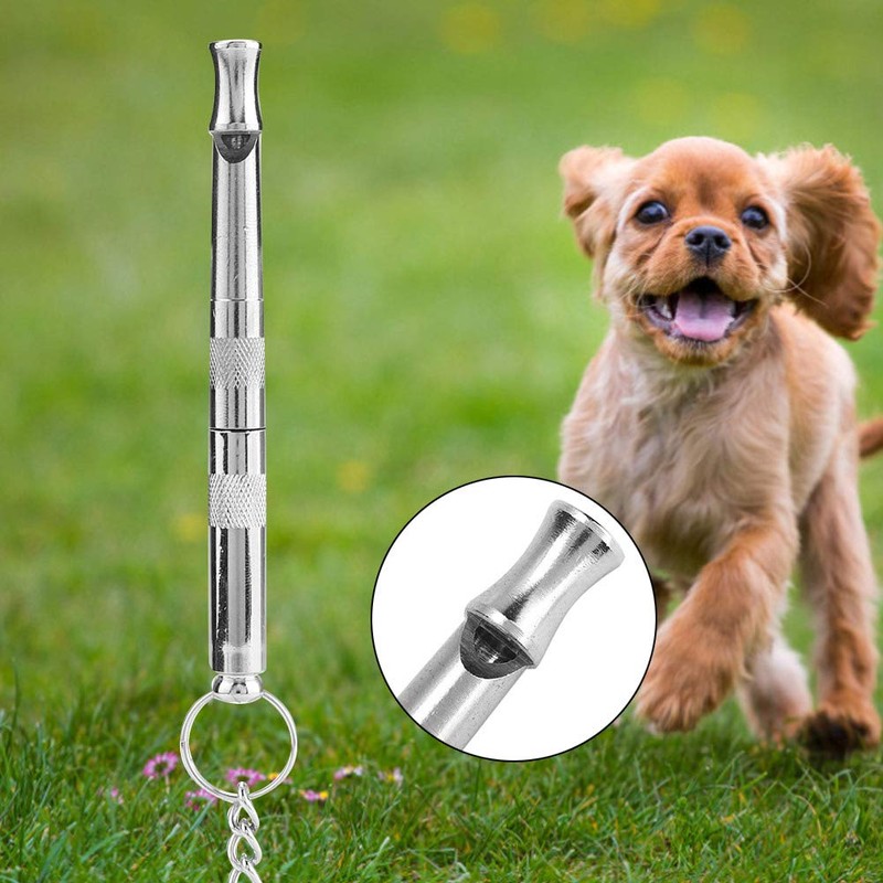 Nunafey Metal Pet Training Whistle, Silent Dog Sonic Whistle, for