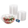 Smygoods Disposable Plastic Salad Bowls with Airtight Lids Ideal for