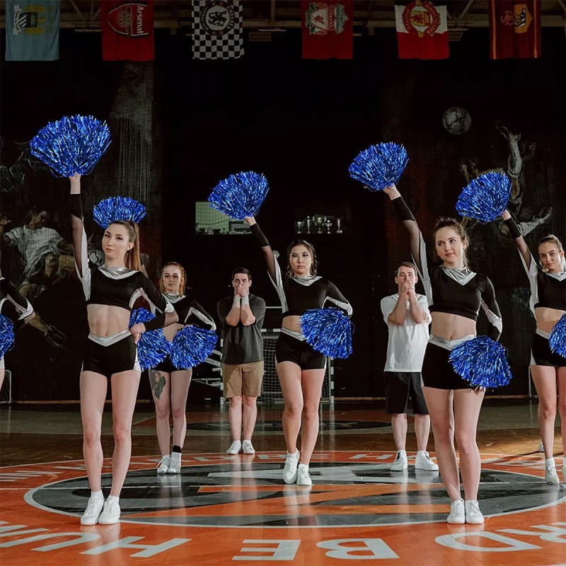 Pom Pon 12 Pares De Pompones Mechudos Fiesta Batucada Pom