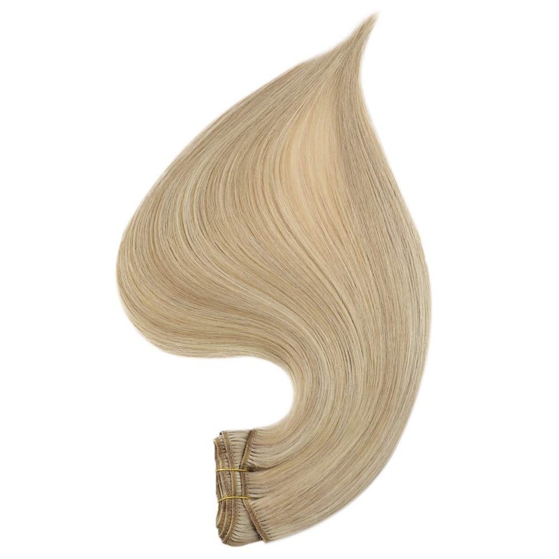 Fshine Clip in Hair Extensions for Women Real Human Hair