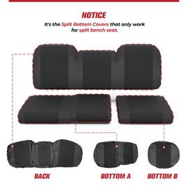 KEMIMOTO 1680D UTV Seat Covers Set Compatible with Polaris Ranger 1000 2020-2026, Polaris Ranger XP 1000 2017-2021, Oxford Fabric Pet Toenail Proof Accessories