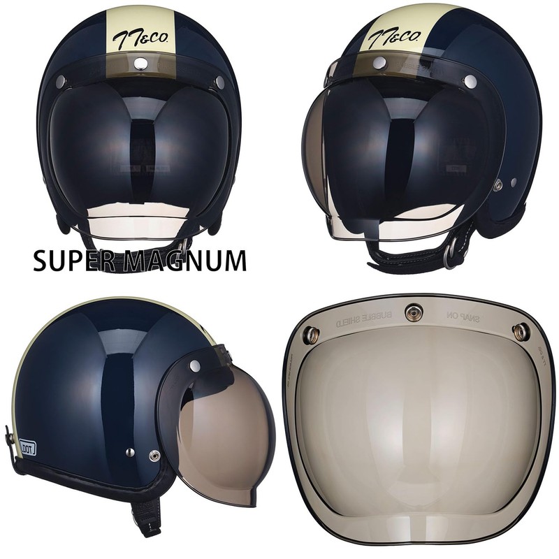 TT&CO. Paulson Bubble Shield Light Smoke Jet Helmet Full Face