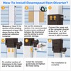 WADEO Rainwater Collection System, Downspout Diverter Fits for 2"x 3"