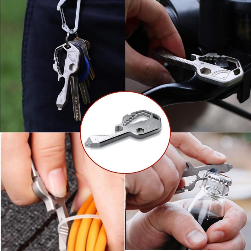 2pcs 24in 1 Multi-Function Portable Key Chain Accessories, Pocket Hand