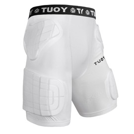 DGXINJUN Men's Padded Football Girdles Compression 5 Pads Football Pads with Hip Tail Thigh Protector for Football Baseball