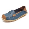VenusCelia Mocasines cómodos para caminar, planos, para mujer, Flor azul