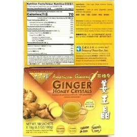 Prince of Peace 1/2/3 Boxes, Prince of Peace American Ginseng Ginger Honey Crystals Instant - 3 Boxes