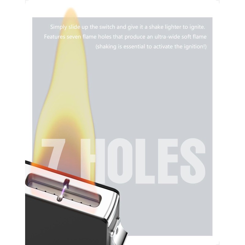 Cool Lighter Vintage Shake Lighters Gas Butane Refillable with Adjustable