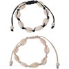 2 Pcs Adjustable Shell Bracelets Anklets Natural Cowrie Shell Beads