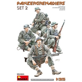 Mini Art 35484 1:35 Figures Set Armoured Grenadier Set 2 - Faithful Replica, Model Building, Plastic Kit, Crafts, Hobby, Gluing, Model Kit, Assembly, Unpainted