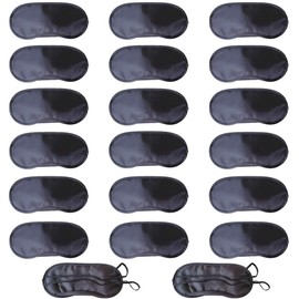 zalati Eye Mask 20pcs Sleep Eye Visor Cover with Nose Cushion and Flexible Strap for Travel Blindfold Games